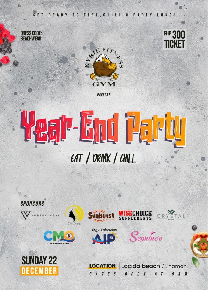 The poster mockup for the Year-end party